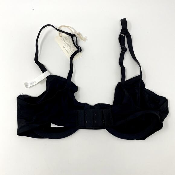 NEW Aerie Smoothez Black Neutral Full Coverage Unlined Underwire Bra 32C - Picture 3 of 3